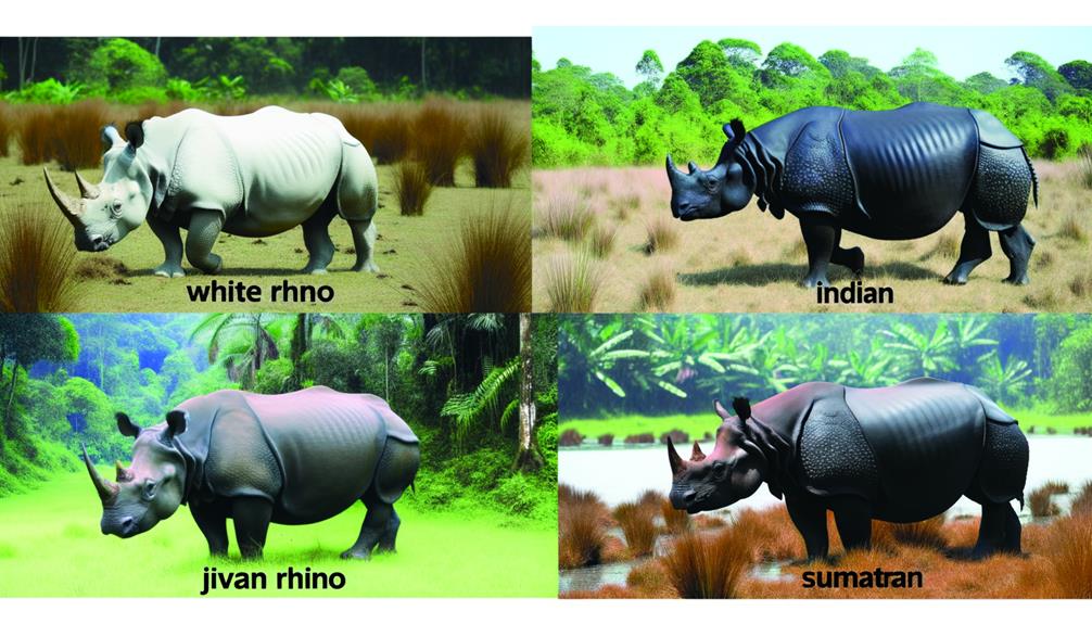 types of rhino species